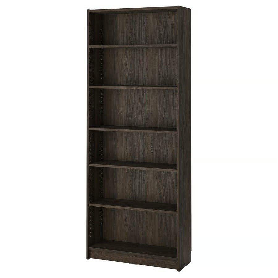 IKEA Billy Tall Bookcase, dark espresso brown oak effect,