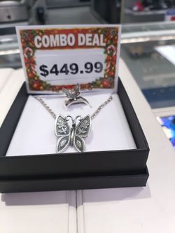 James Avery Mariposa Necklace and Ring Combo Deal