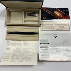 Namiki Retractable Fountain Pen – Matte Black – 14k Gold Nib – With Box