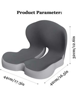Orthopedic Cushion,Ergonomic Memory Foam L-Shaped Integrated Seat Cushions with Adjustable Strap,Ultra Breathable Non-Slip Design for Office Chair,Car