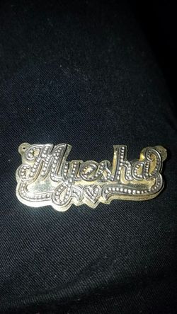 sterling silver Myesha name pendant