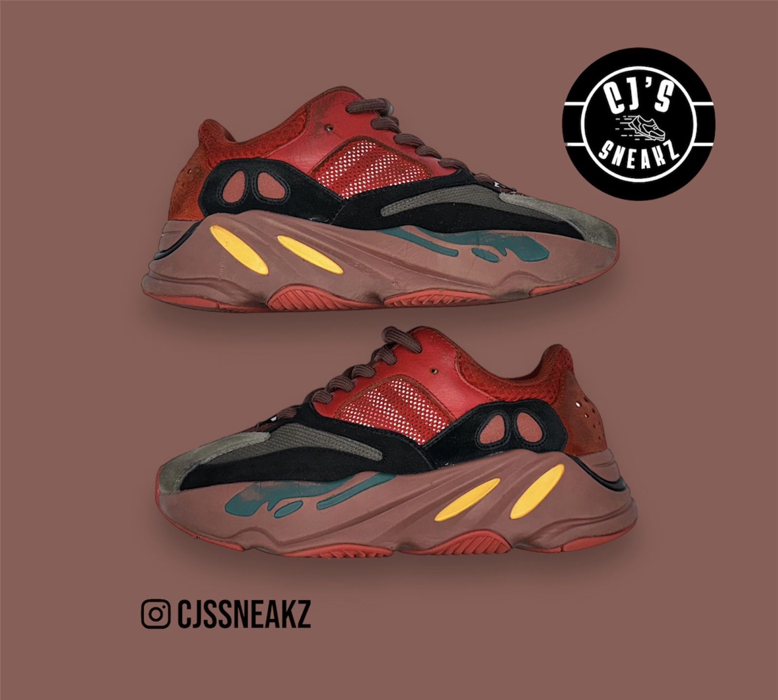 Men’s Authentic Yeezy 700 Hi Res ‘Red’ Size 4.5!