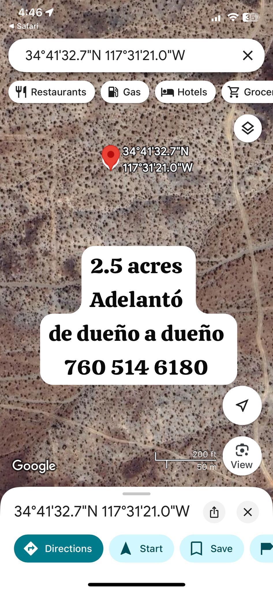 Terreno De Venta En Adelanto 2.5 Acres De Dueño A Dueño 