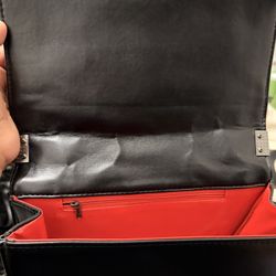 Shoulder Bag Black And Red With Chain Strap 