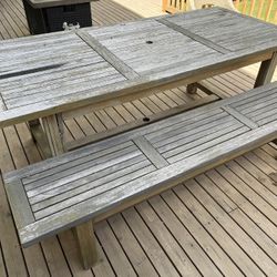 Free Patio Table and Bench 