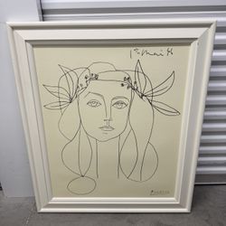 Pablo Picasso Visage Black And White Print 36 X 44“