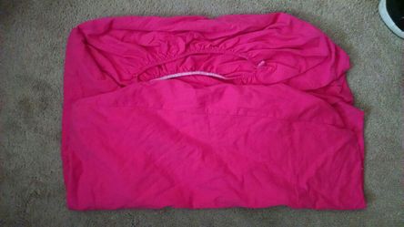 Pink Jersey Knit Crib Sheet