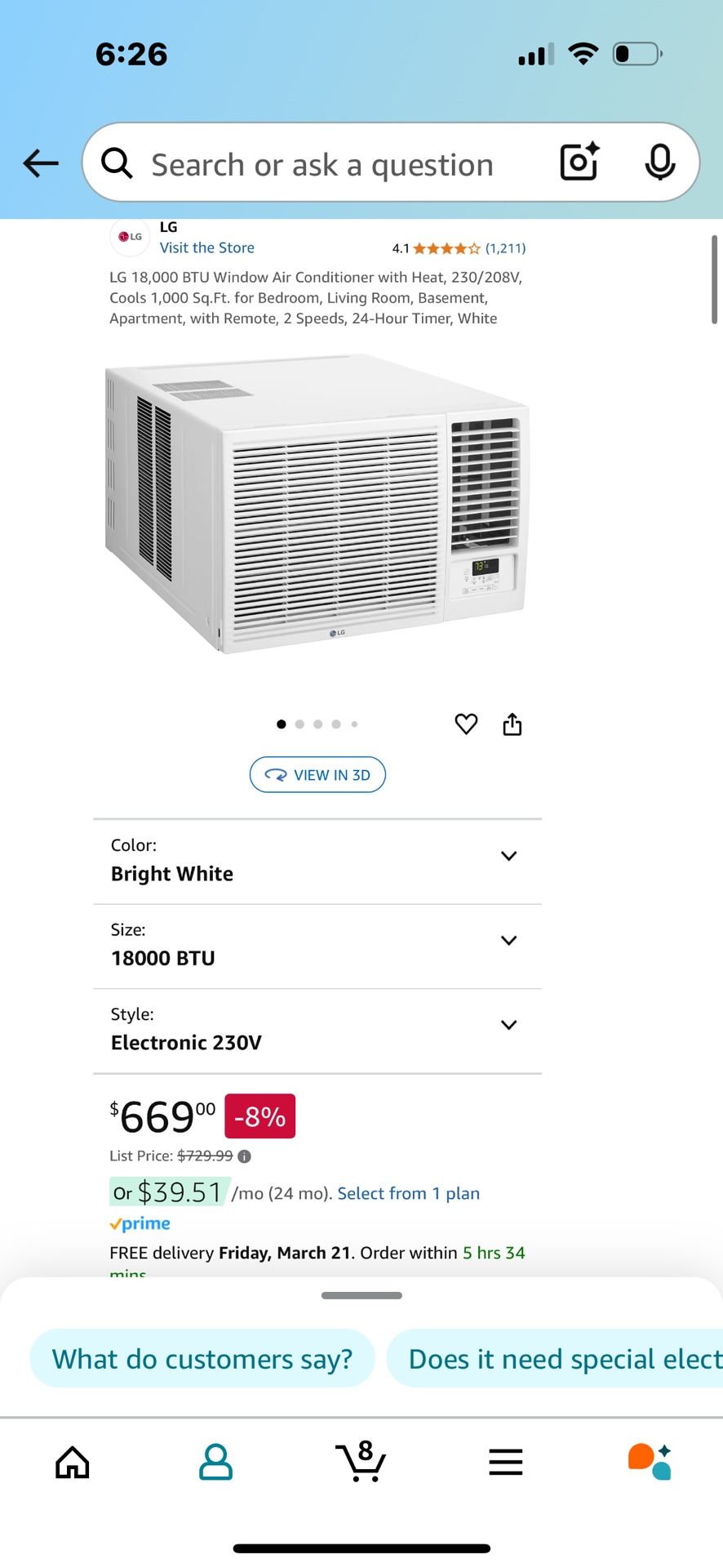 Lg window Heater And AC