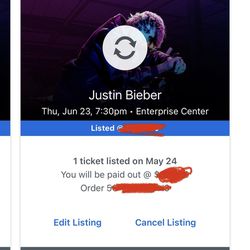2 Justin Bieber Floor Seat Tickets Thumbnail