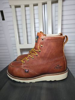 Thorogood American Heritage 6″ Tobacco Safety Toe Moc Toe Wedge Men's Size 11 EE READ DESCRIPTION