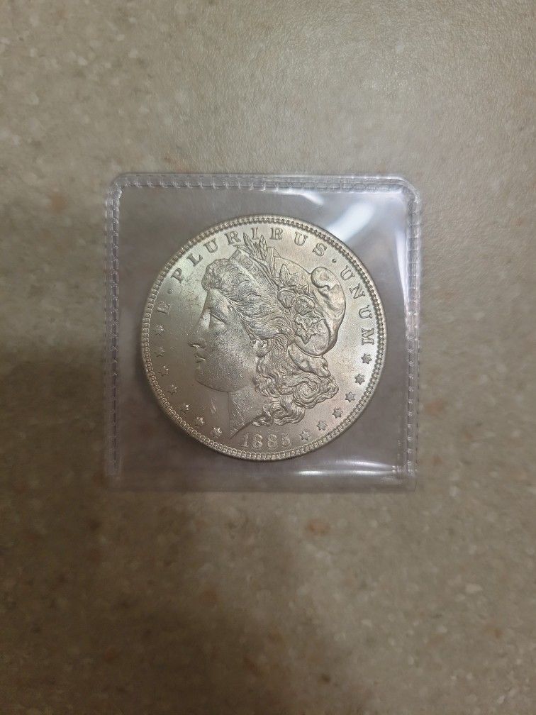 1885 Morgan Silver Dollar. Uncirculated