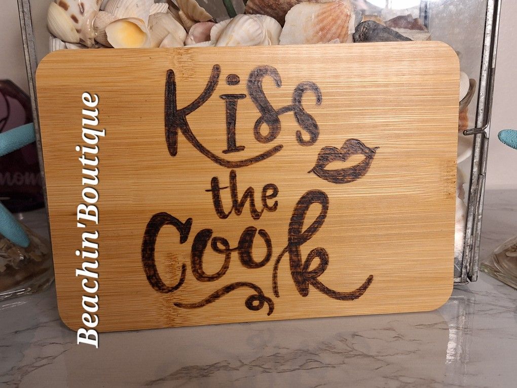 Kiss The Cook Cutting Charcuterie Board