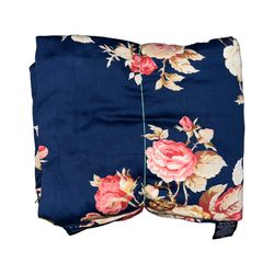 Ralph Lauren Winslow Queen Fitted & Flat Sheet Navy with Pink Rose Beautiful JL1