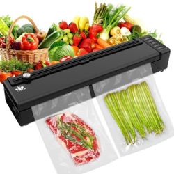 Vacuum Sealer Machine, Cordless Rechargeable Vacuum Sealer for Dry/Moist Food Storage to Extend Fresh, With 1 Air Hose for Containers and Mason Jars, 