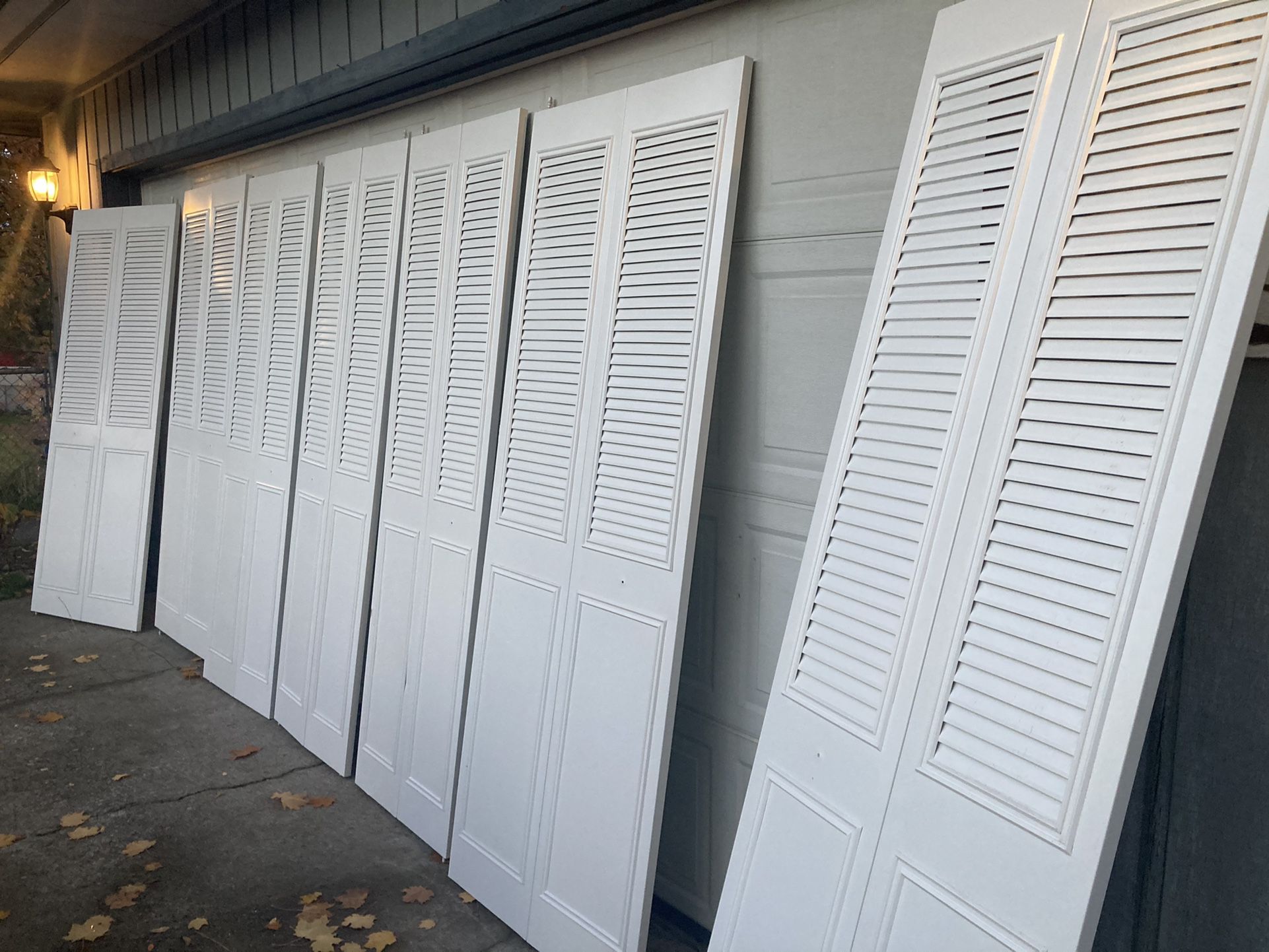 Metal bifold door closet doors, Freshly spray painted    