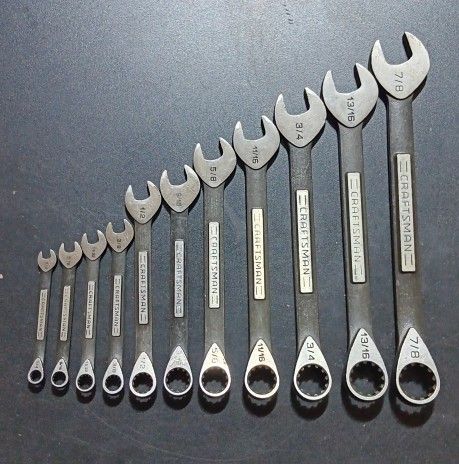 Craftsman 11 Piece SAE Black Oxide Universal Spline Combination Wrench Set