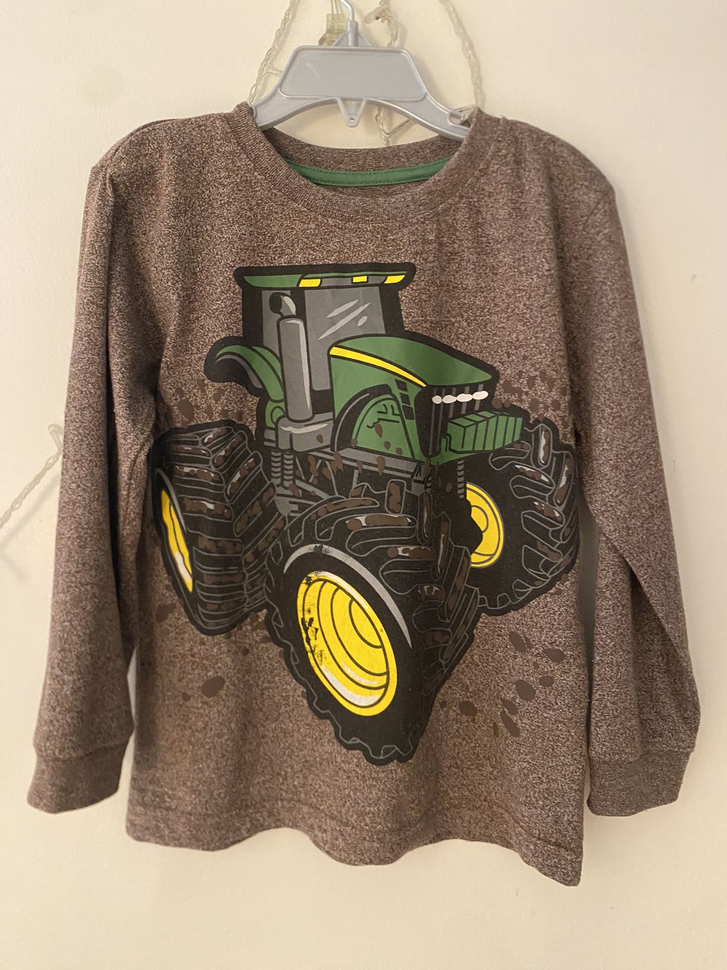 John Deere 4T Tractor Print Long Sleeve Shirt 