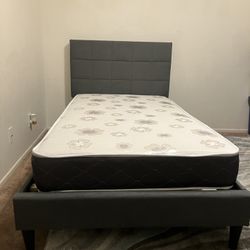 Twin Size Bed Frame With Mattress 