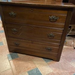 Beautiful Solid Cherry Wood Vintage Chest