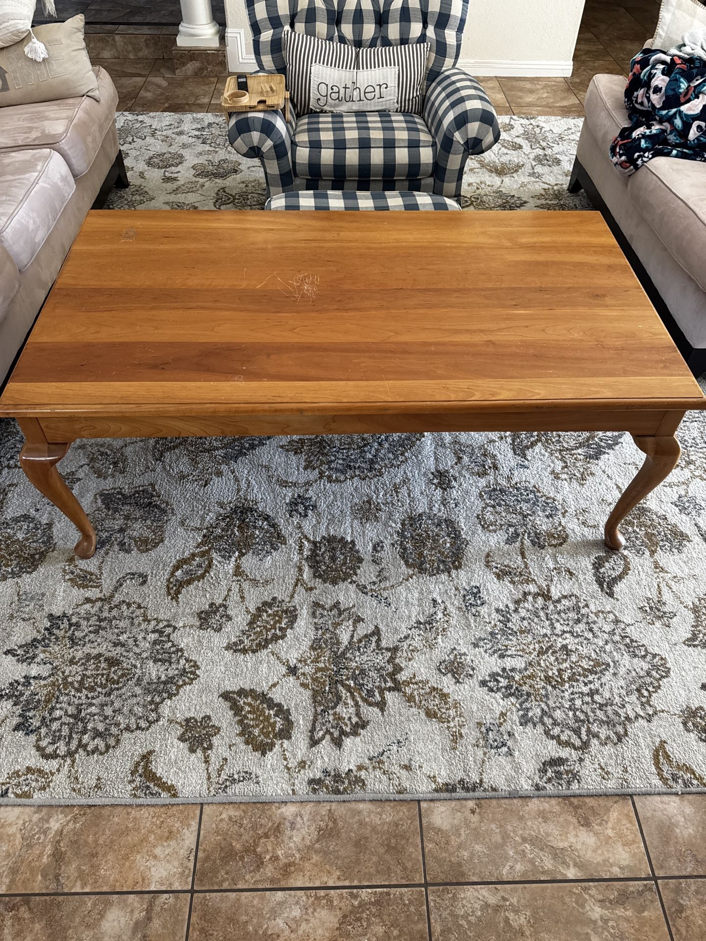 Large Wooden Coffee Table