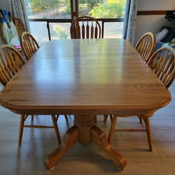 Full Size Real Wood Dining Room Table 