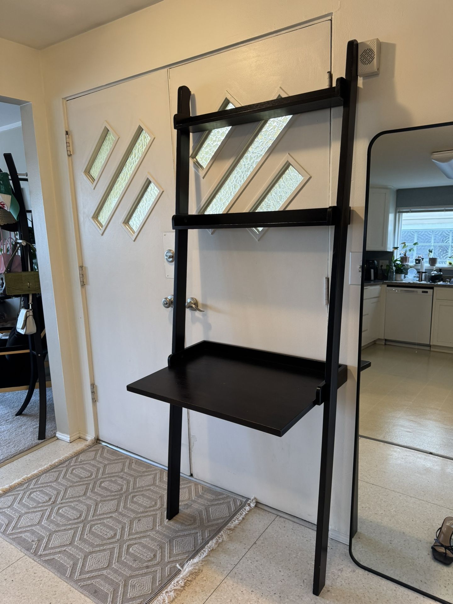 Crate & Barrel Leaning Desk Shelf