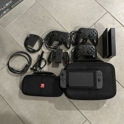 Switch + 3 Pro Controllers + Travel Cases + 512gb SD Card