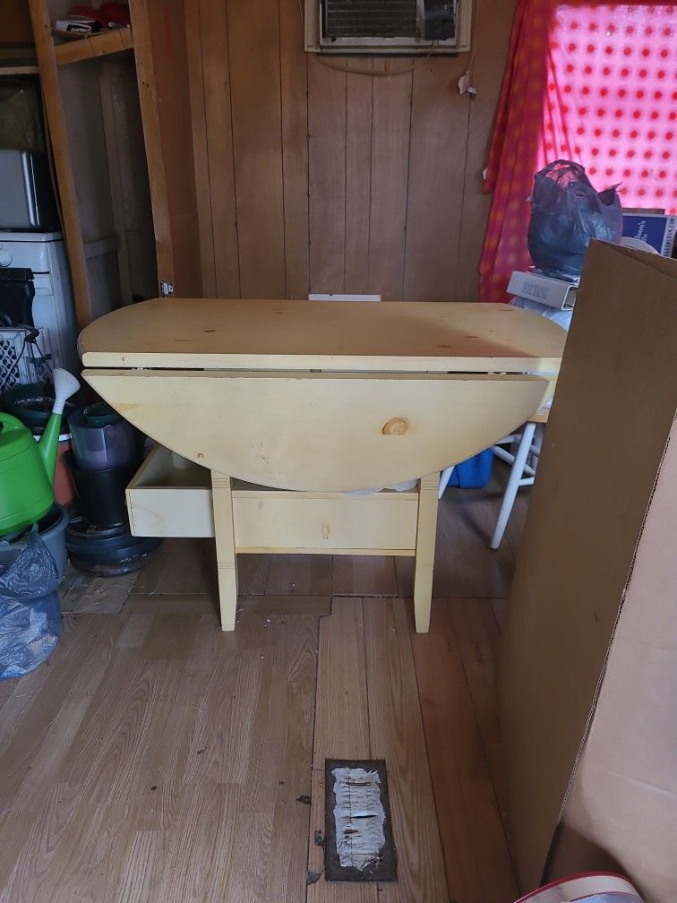2 Sided Dop Leaf Table With Drawer