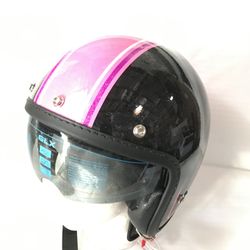 Pink Black Motorcycle Helmet XS
