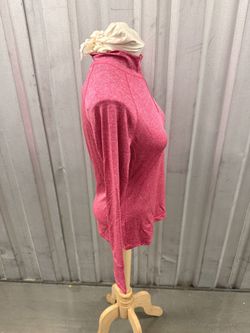 New!!! Women's Pink Long Sleeve Quarter-Zip Top