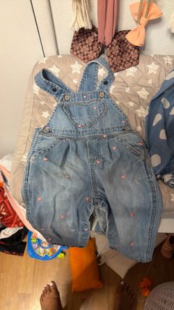 Gap overalls w/ hearts