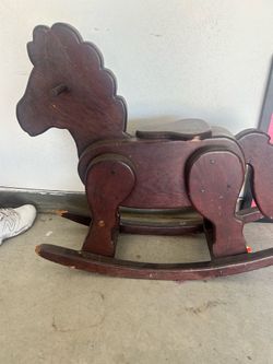 Wood rocking horse