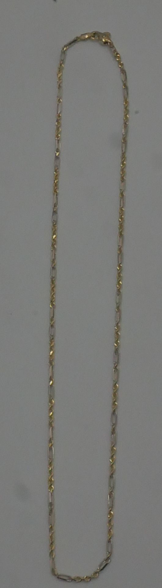 14KT YELLOW/WHITE GOLD TWO TONE CHAIN 20 INCHES 9.3 GRAMS 877246-1