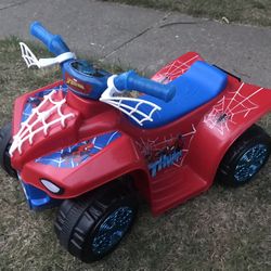 Lnew Toddler Spider-Man Battery Operated Four Wheeler Only $30 Firm