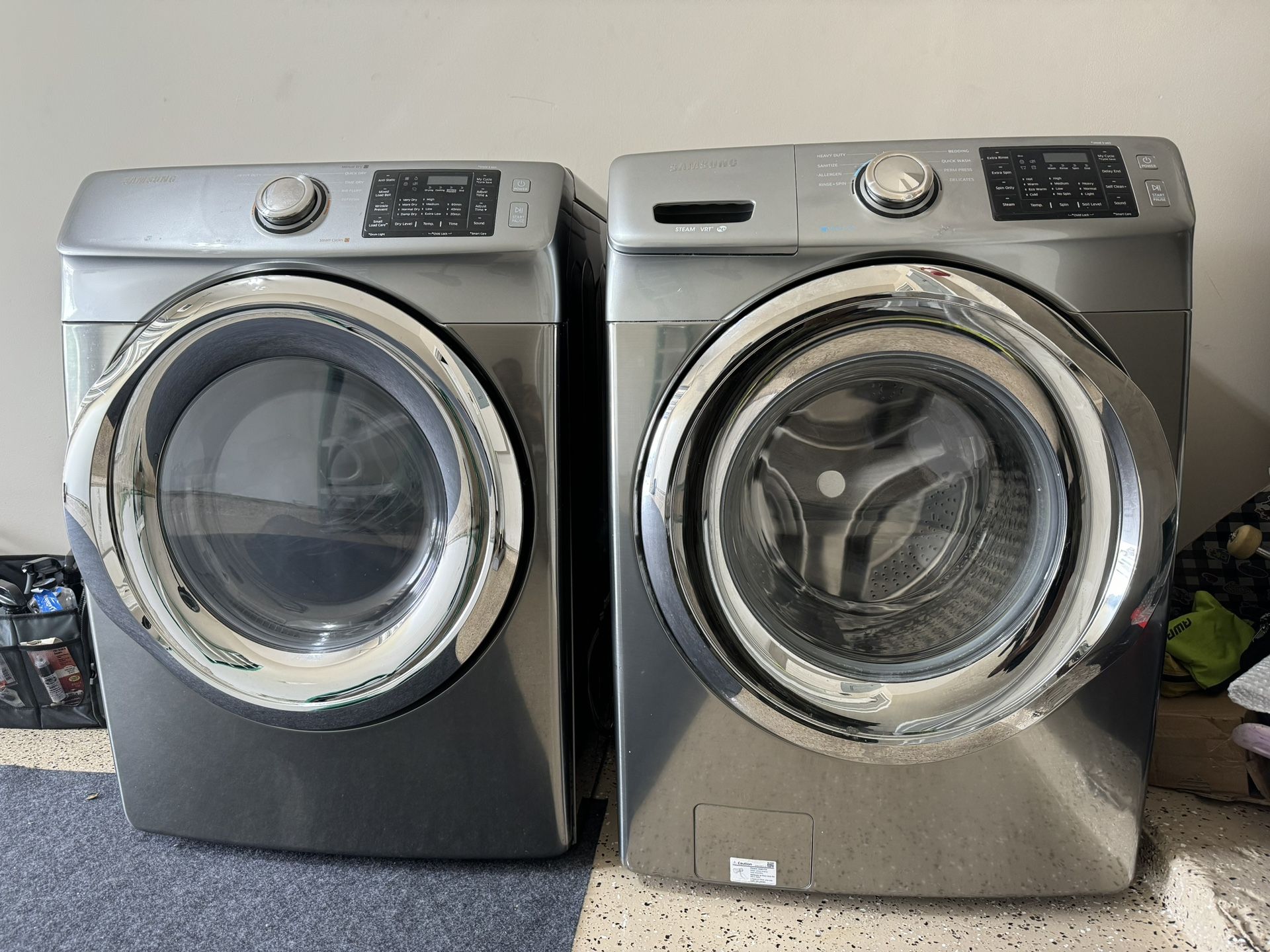 Samsung Washer & Dryer Set With Steam Cycle