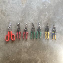 Tin Snips Lot Of 7