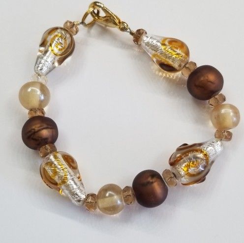 Multi Colored Glass Bead Bracelet