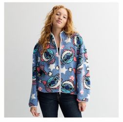 Juniors' Disney Stitch Long Sleeve Zip Jacket
