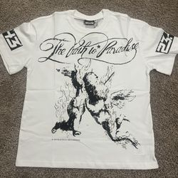 Hellstar White and Black Tee Size Medium 