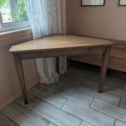Solid Oak Corner Desk 