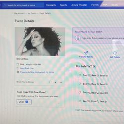 Diana Ross Tickets For Sale! - Hard Rock Live Hollywood, FL 