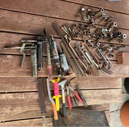 Mixed Hand Tool Box Lot with Sockets and More US