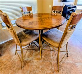 47" Kitchen Dining Set,  5-piece Walnut Brown