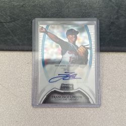 2011 Bowman Sterling Francisco Lindor SIGNED