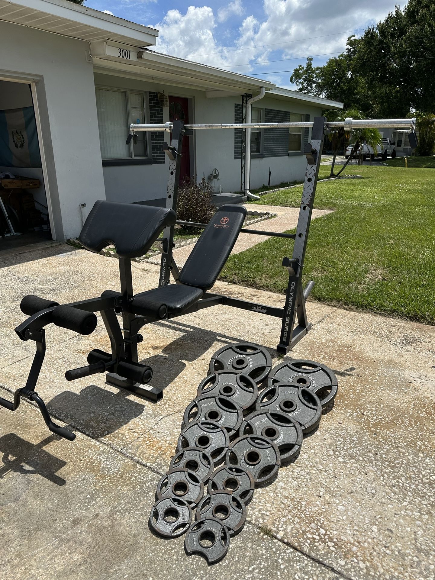 Olympic Home Gym W/Weights