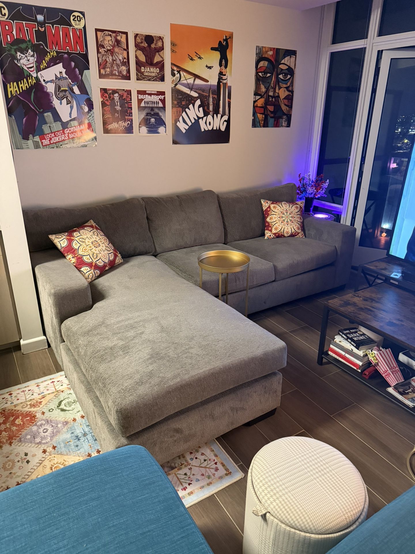 Large Sectional - Adjustable Chaise And Cushions
