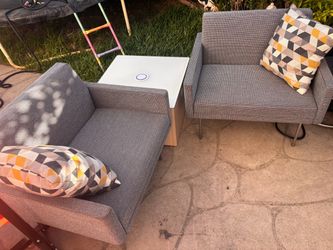 Geiger Lounge Chairs with Herman Miller Coffee table