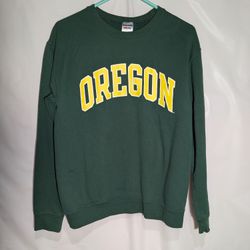 Jerzees green and yellow Oregon sweatshirt. Size s/p
