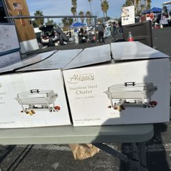 2 Stainless Steel Chafers New 