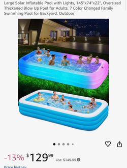 New LED inflatable pool